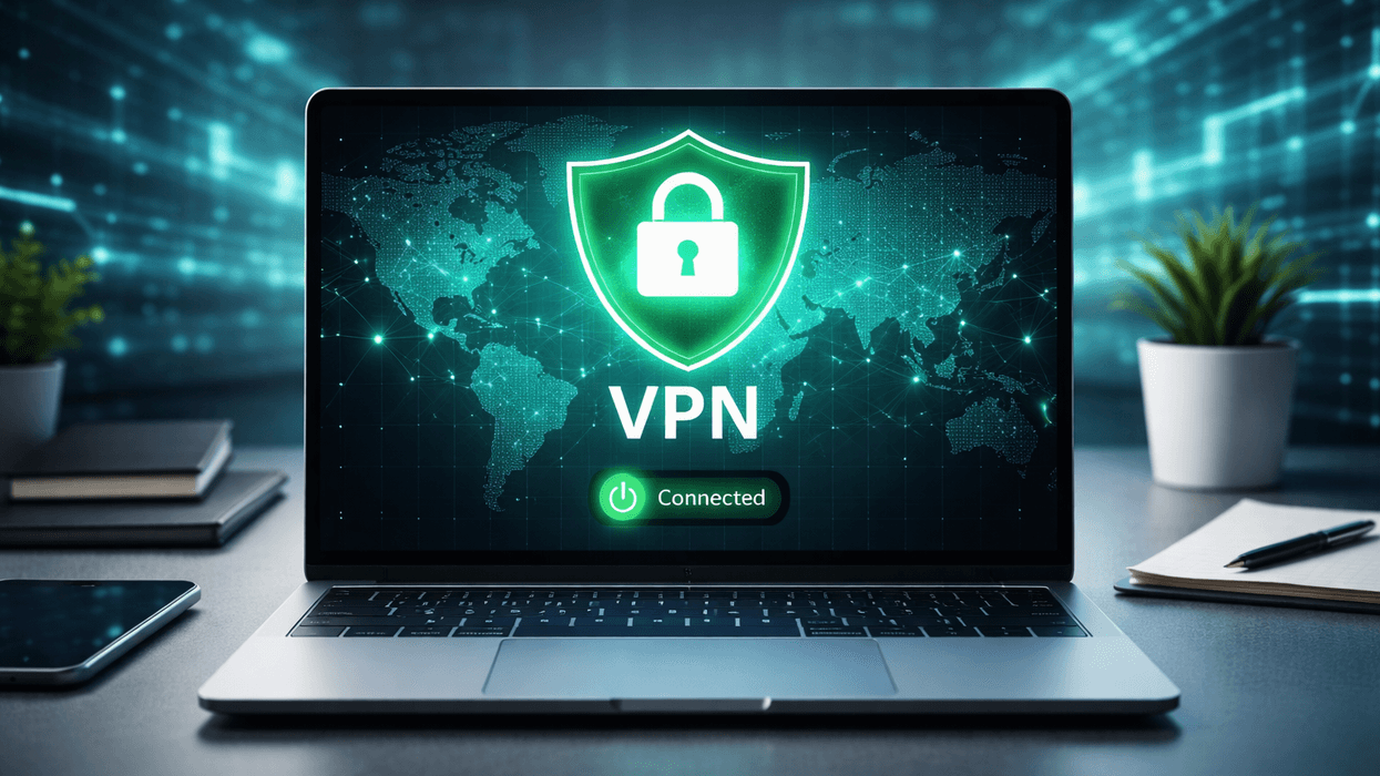 VPN displayed on laptop screen