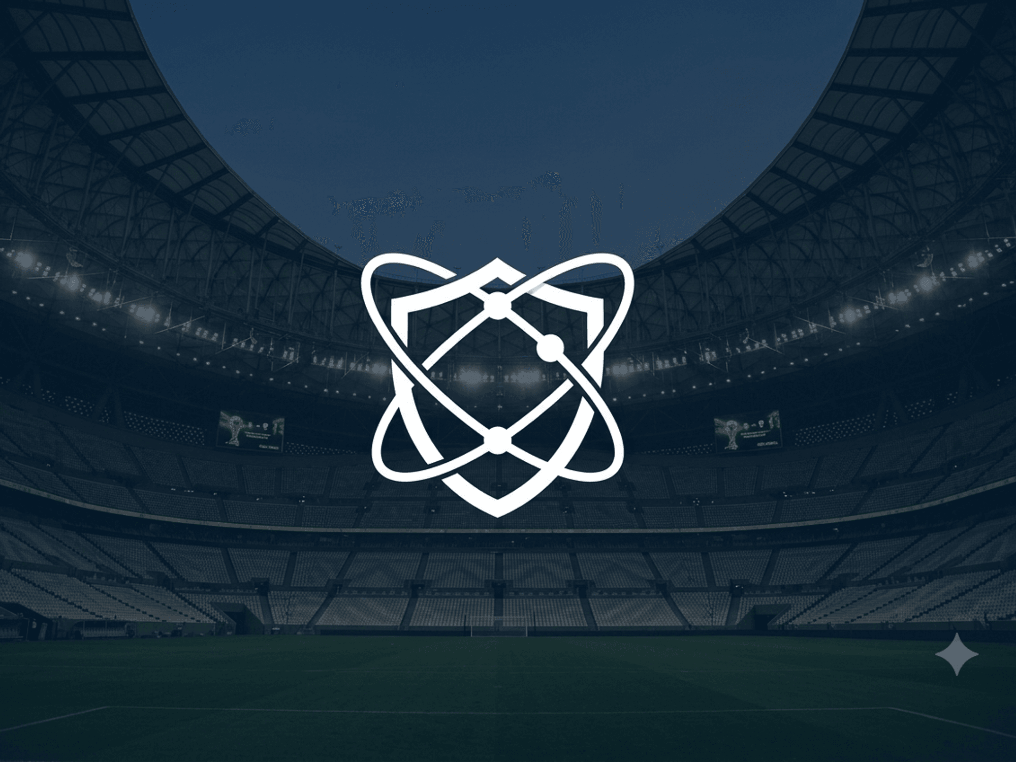 VPN symbol in front of football stadium