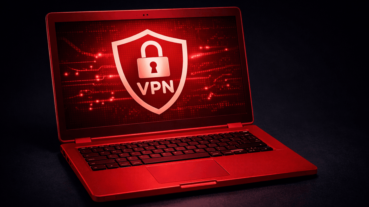 VPN symbol on laptop