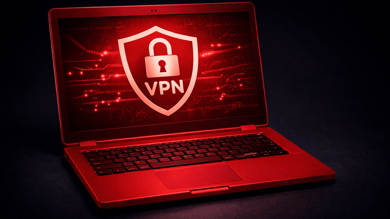 VPN symbol on laptop