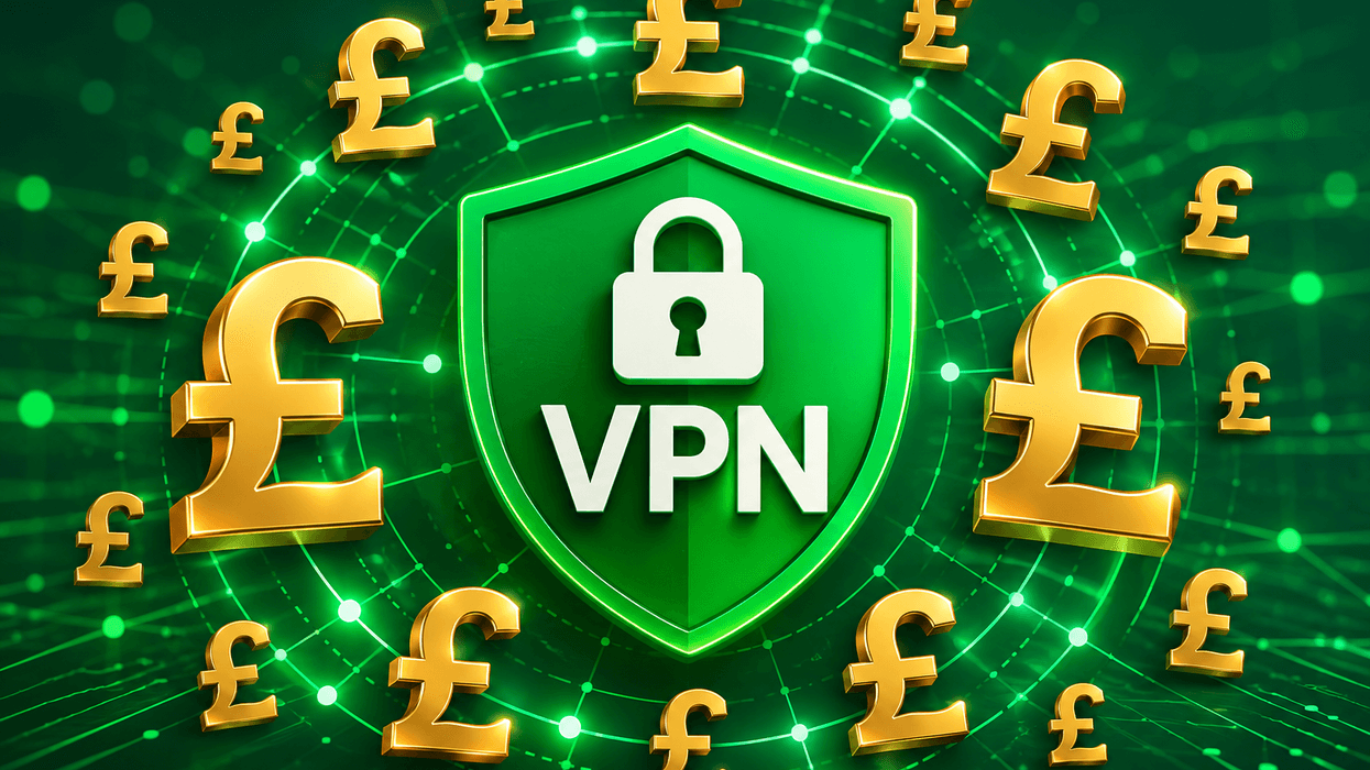 VPN symbol with British currency