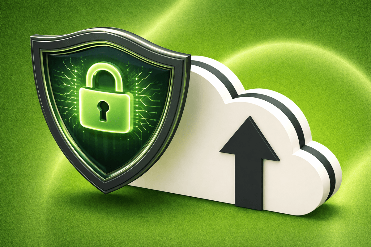 VPN symbol with green background