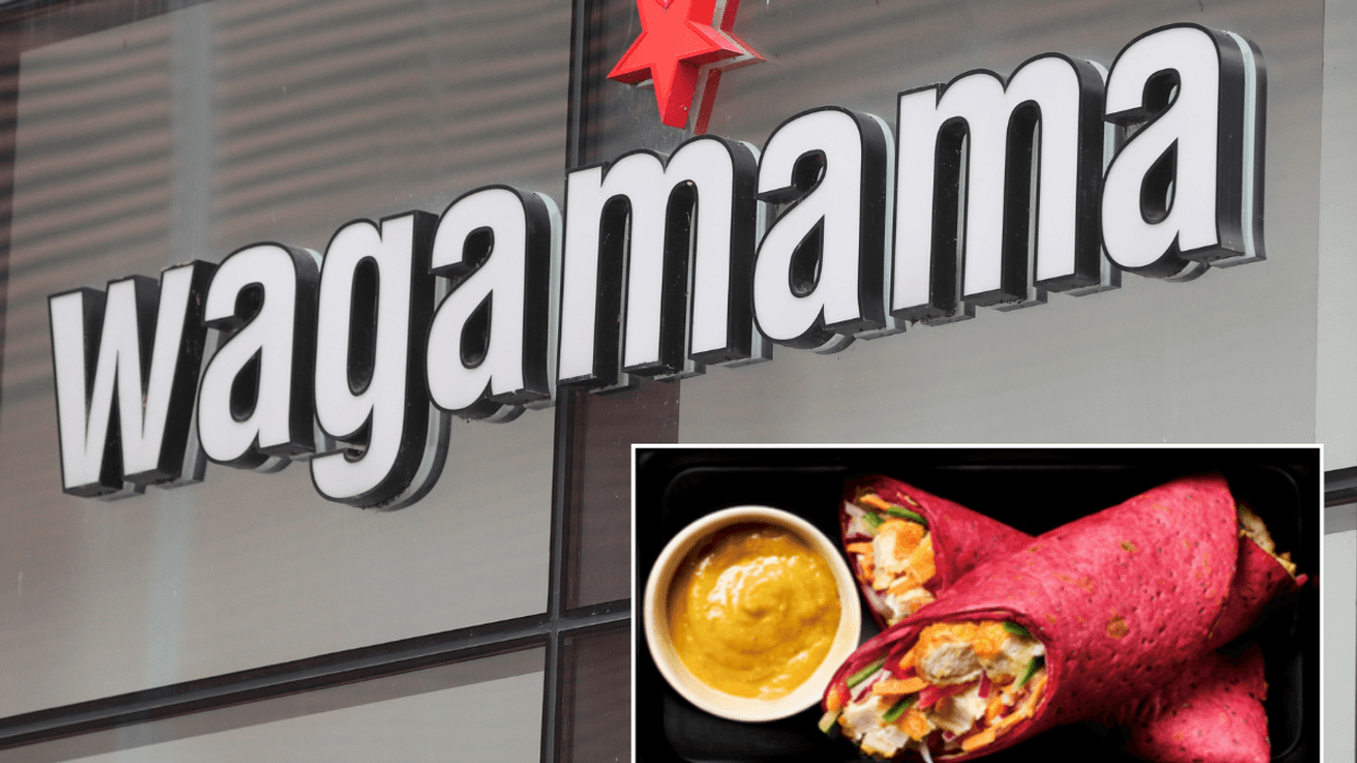 Wagamama sign / chicken katsu wrap
