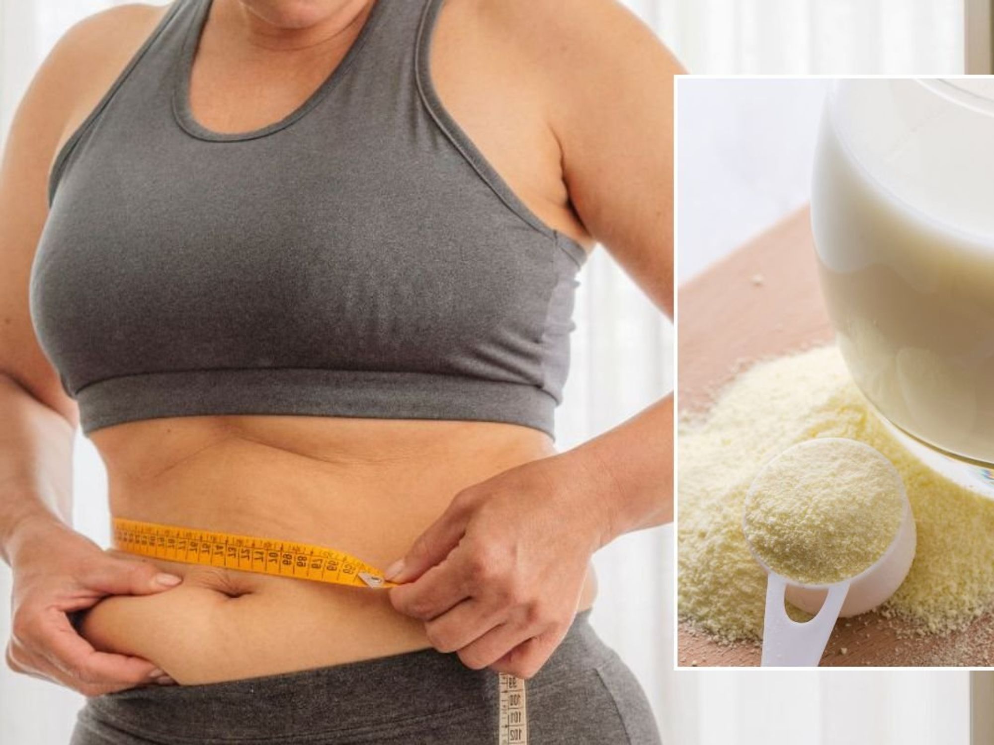 WAIST MEASUREMENT AND COLLAGEN POWDER