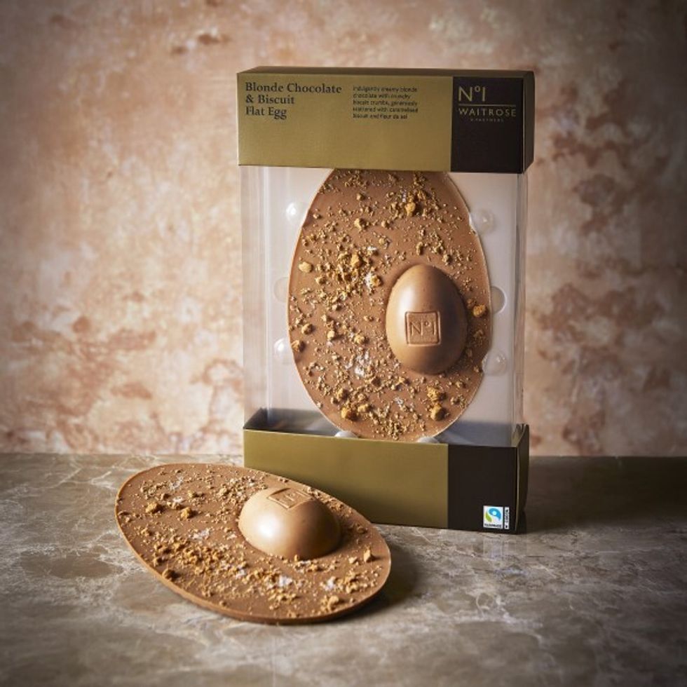 Waitrose Blonde Chocolate & Biscuit Flat Egg