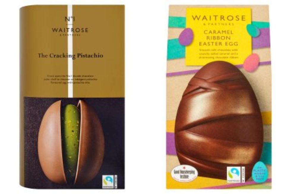Waitrose No.1 The Cracking Pistachio / Waitrose Caramel Ribbon Easter Egg