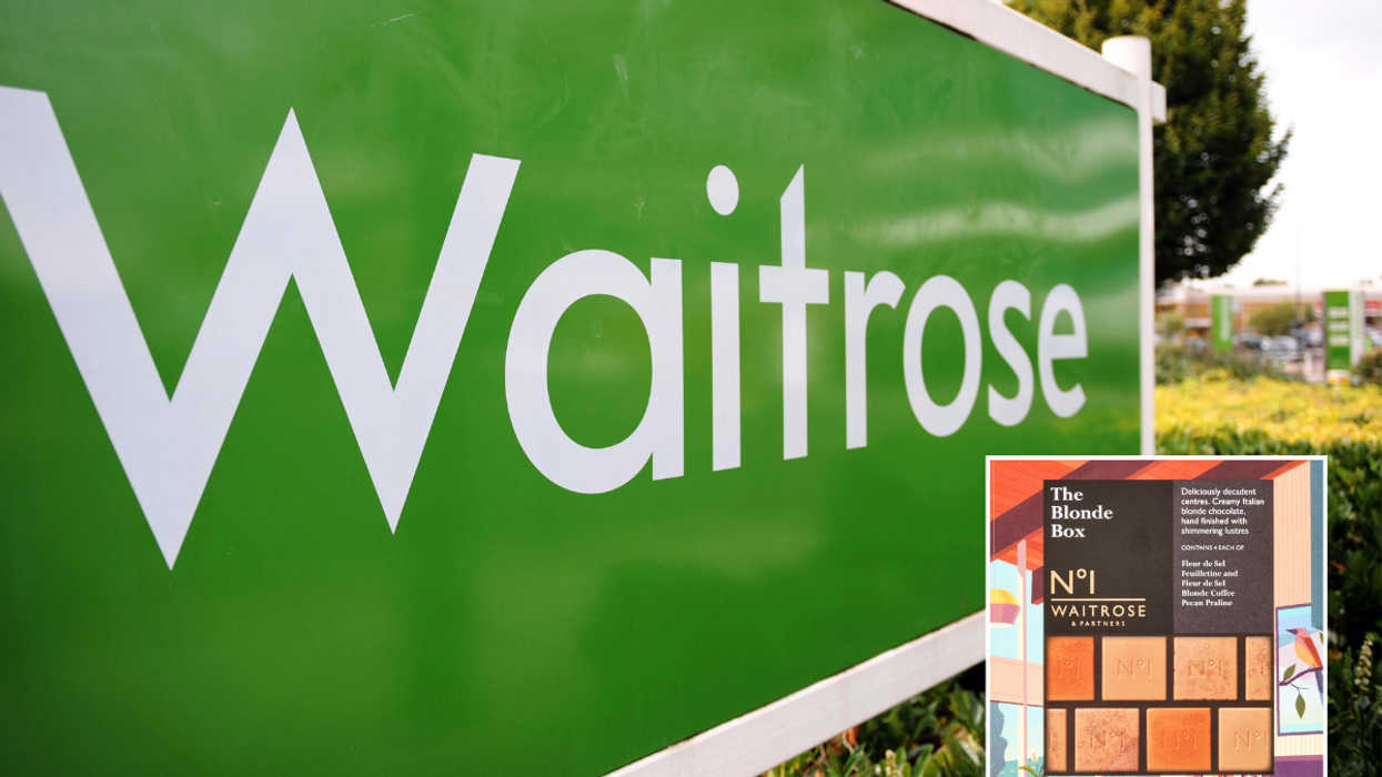 Waitrose sign / chocolates