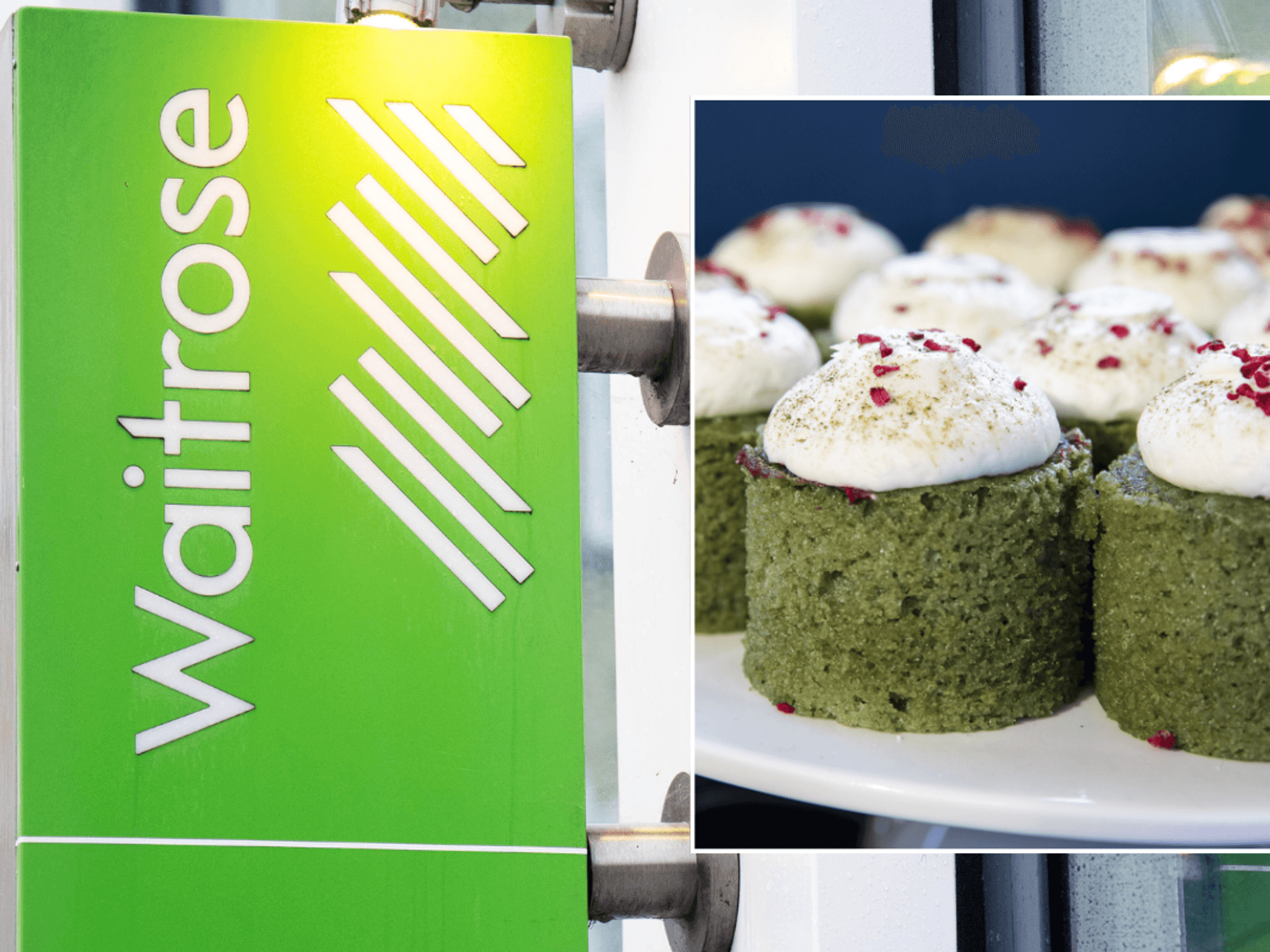 Waitrose store / Matcha & Raspberry Cake