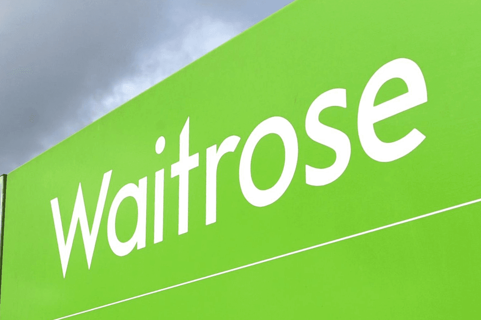 Waitrose store sign