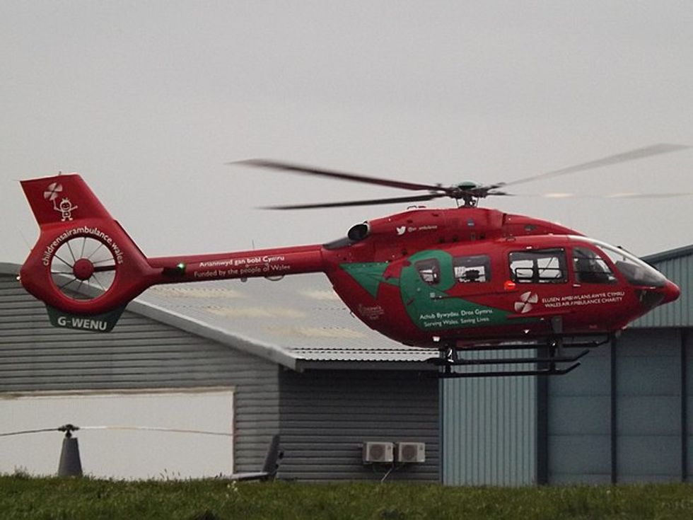 Wales Air Ambulance was called to the scene