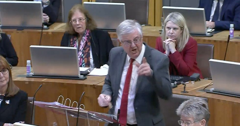 Wales' First Minister Mark Drakeford has hit out at the Welsh Conservative leader Andrew RT Davies today during a heated exchange in the Senedd.
