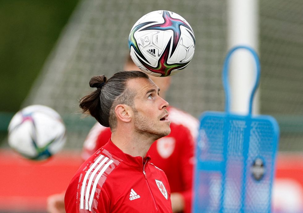 Wales' Gareth Bale during training