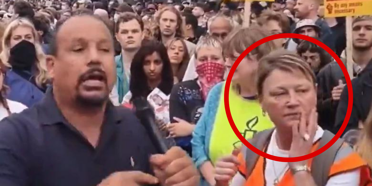 NextImg:Revealed: ‘Anti-racist’ organiser who thanked ‘cut throats’ speaker is Farage disruptor