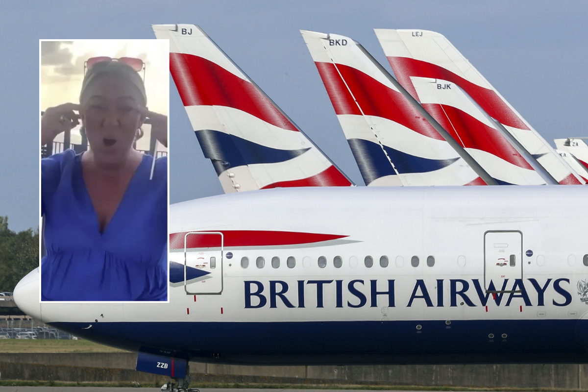 Walton (inset) British Airways plane