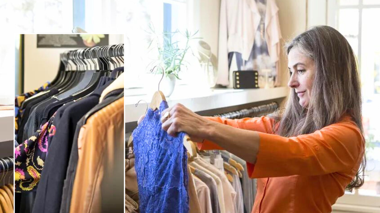 Wardrobe / woman looking at clothes