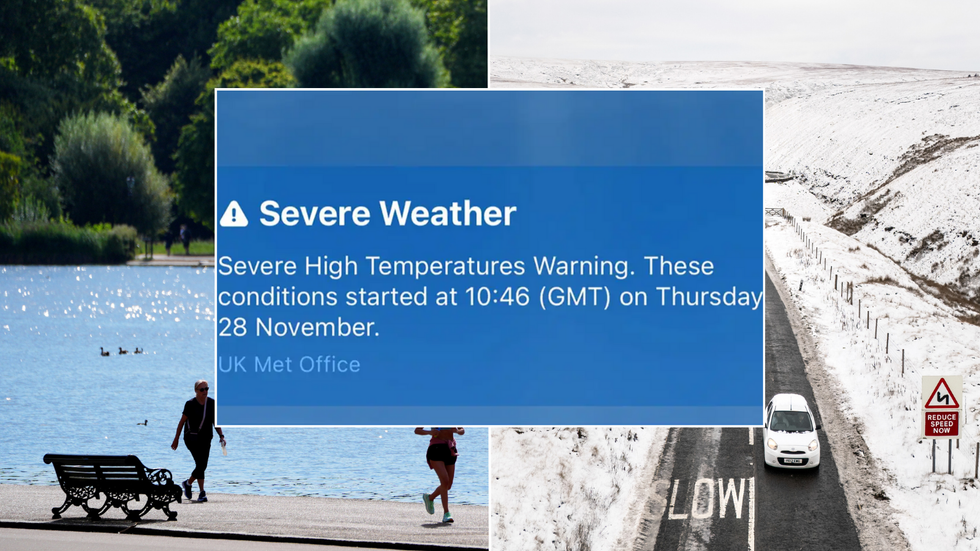 Warm weather/Met alert/Cold weather