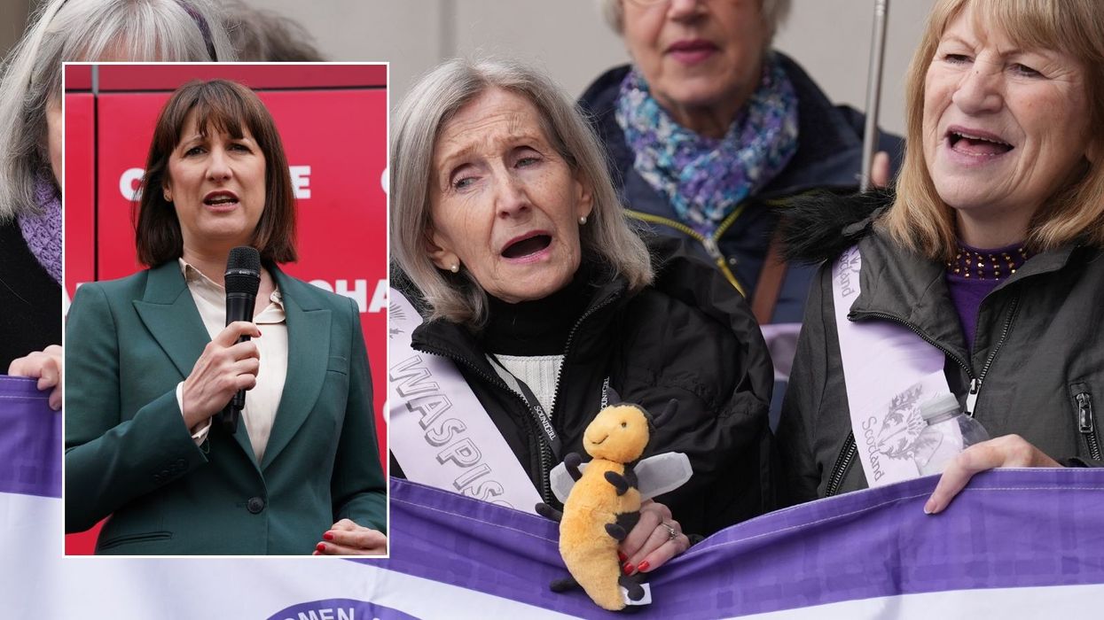 Waspi campaigners and Rachel Reeves