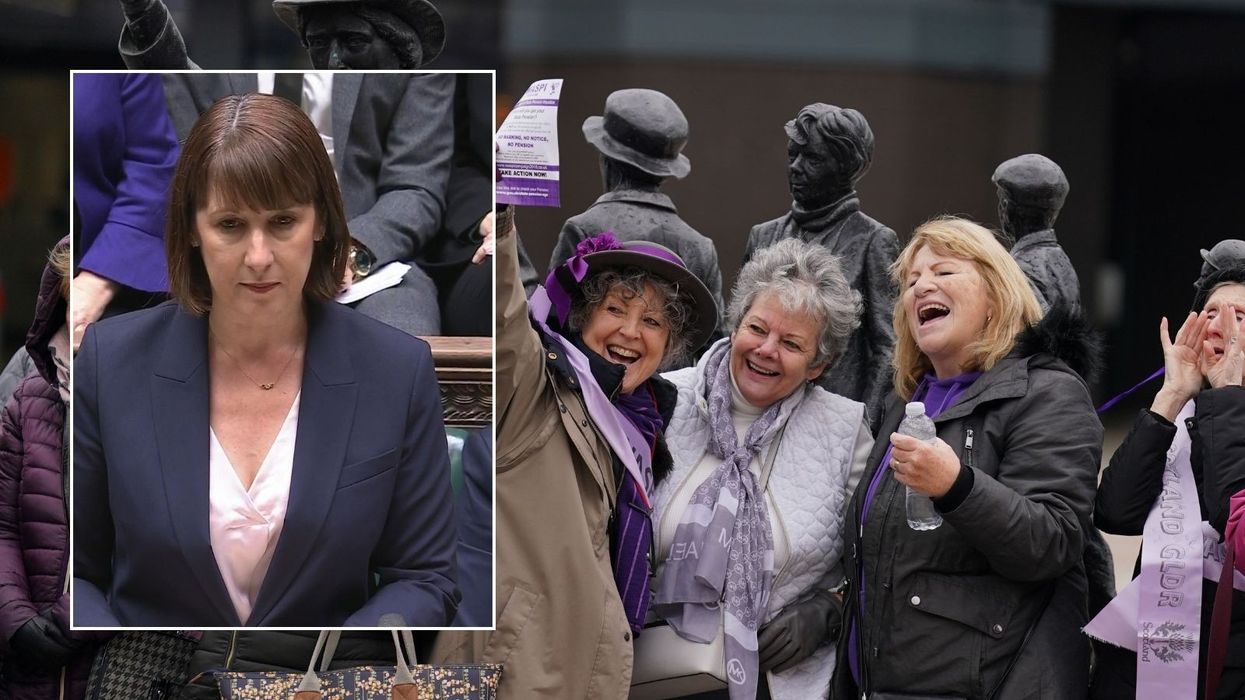 Waspi campaigners and Rachel Reeves
