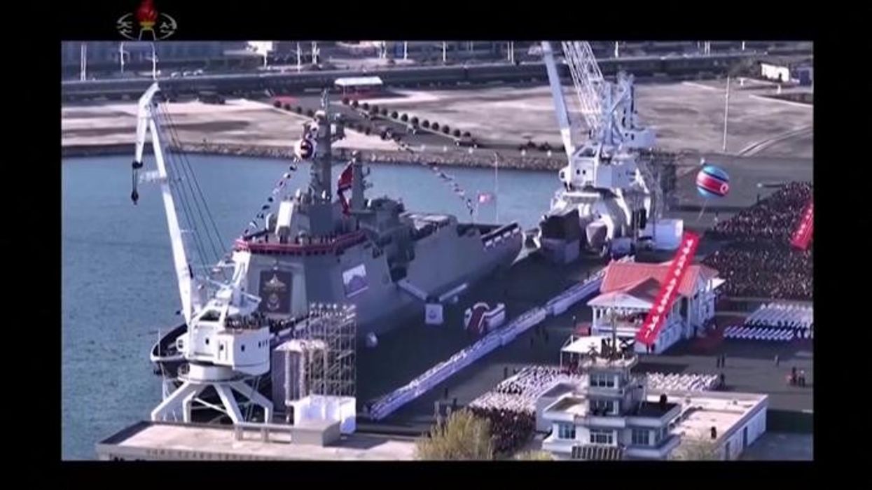 Kim Jong-un issues warning as North Korean warship capsizes during launch of new naval destroyer - 'Will not be tolerated!'