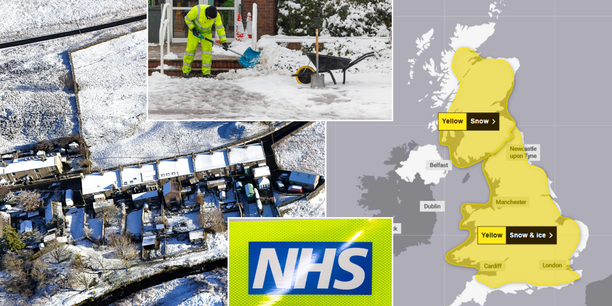 NextImg:'Don't go outside!' NHS issues stark warning as temperatures plummet to -8C in snow deluge