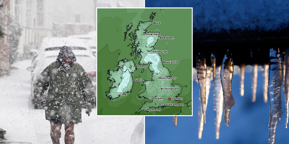 NextImg:UK weather FREEZE: Britain set for Arctic blast and snow flurries as mercury plunges to -4C