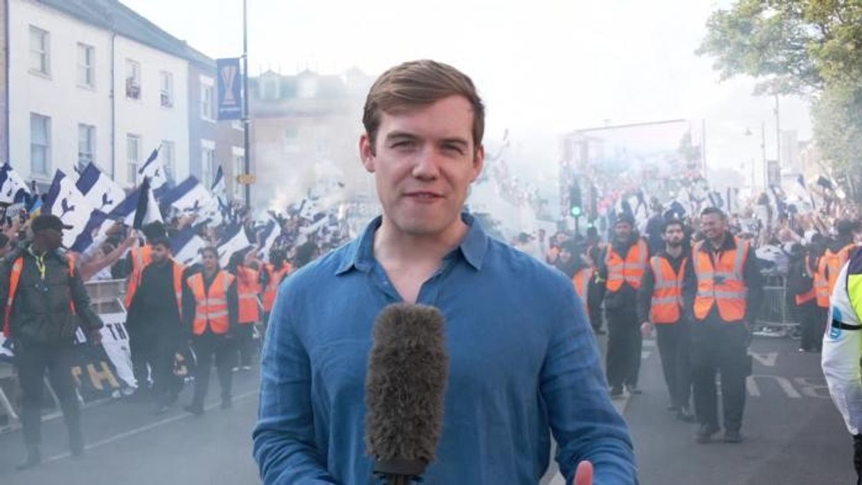 Watch as Charlie Peters reports from the Tottenham Hotspur bus parade  - 'A glory, glory day'