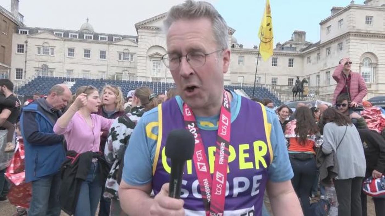 Congratulations Chopper! Christopher Hope 'moved' after completing London Marathon