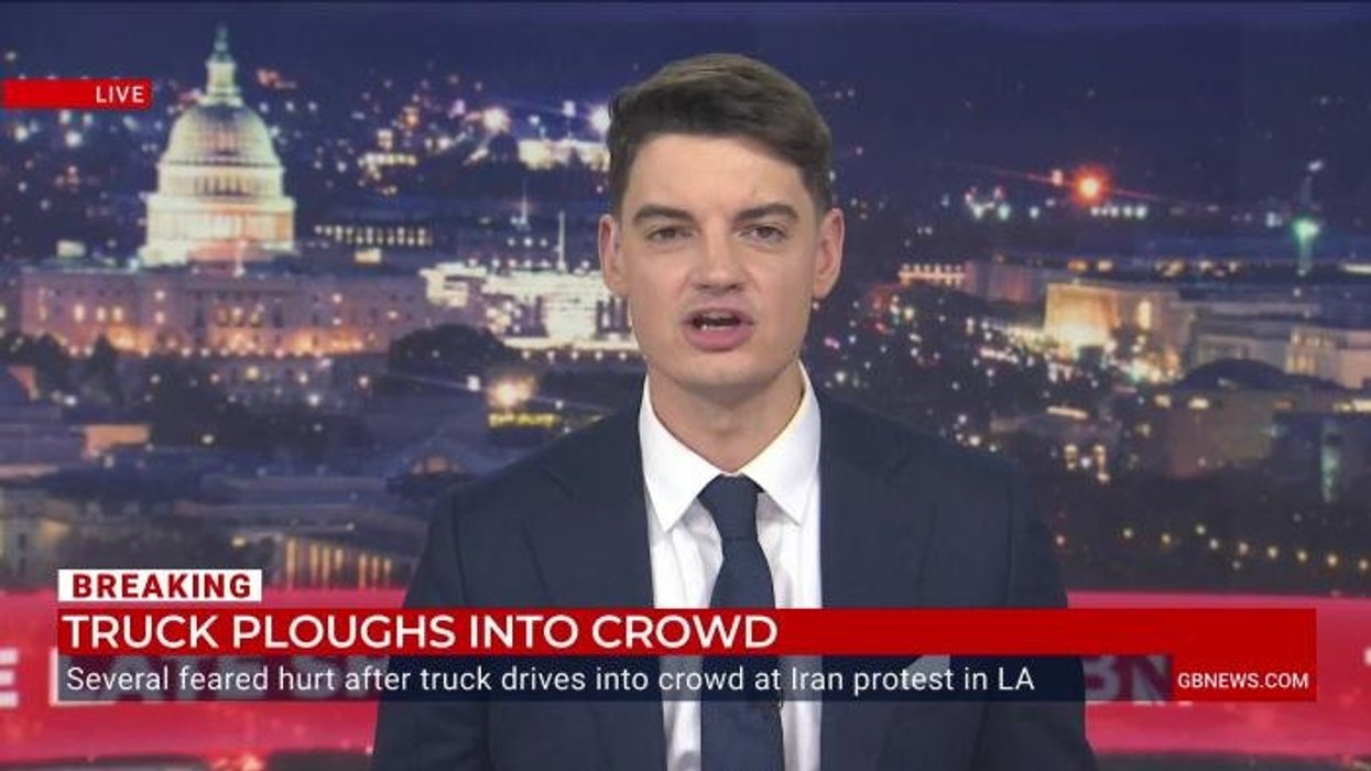 Several people injured after lorry rams into crowd of protesters in Los Angeles