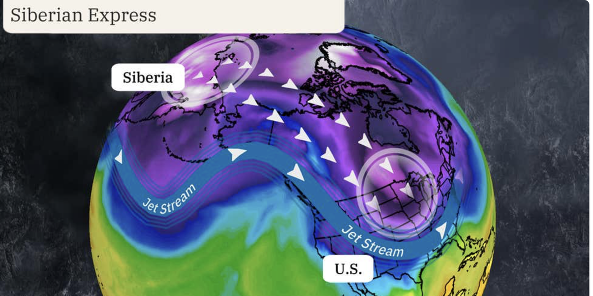 NextImg:US weather: ‘Siberian Express’ winter storm threatens -20C nationwide whiteout