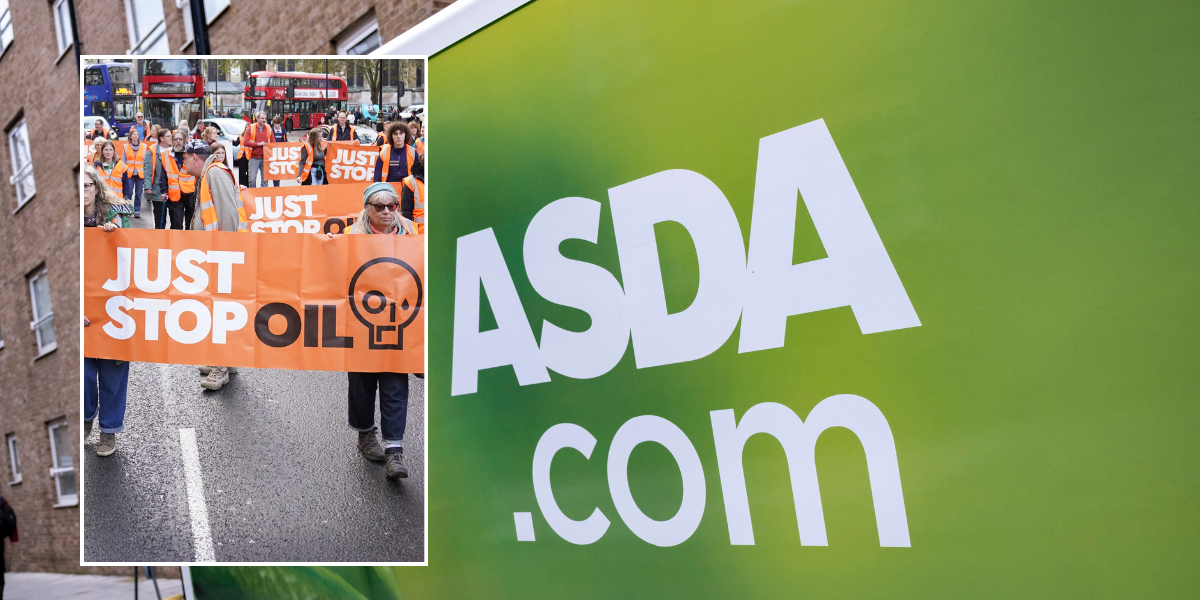 NextImg:Asda lorry smashed with crowbar by enraged motorist stuck in traffic caused by Just Stop Oil
