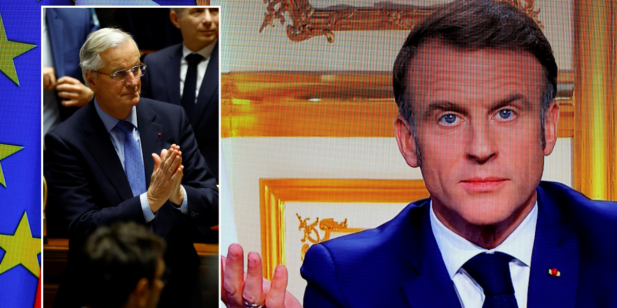 NextImg:France 'on brink of the abyss' as Macron faces calls to QUIT after 'ousting' of Barnier