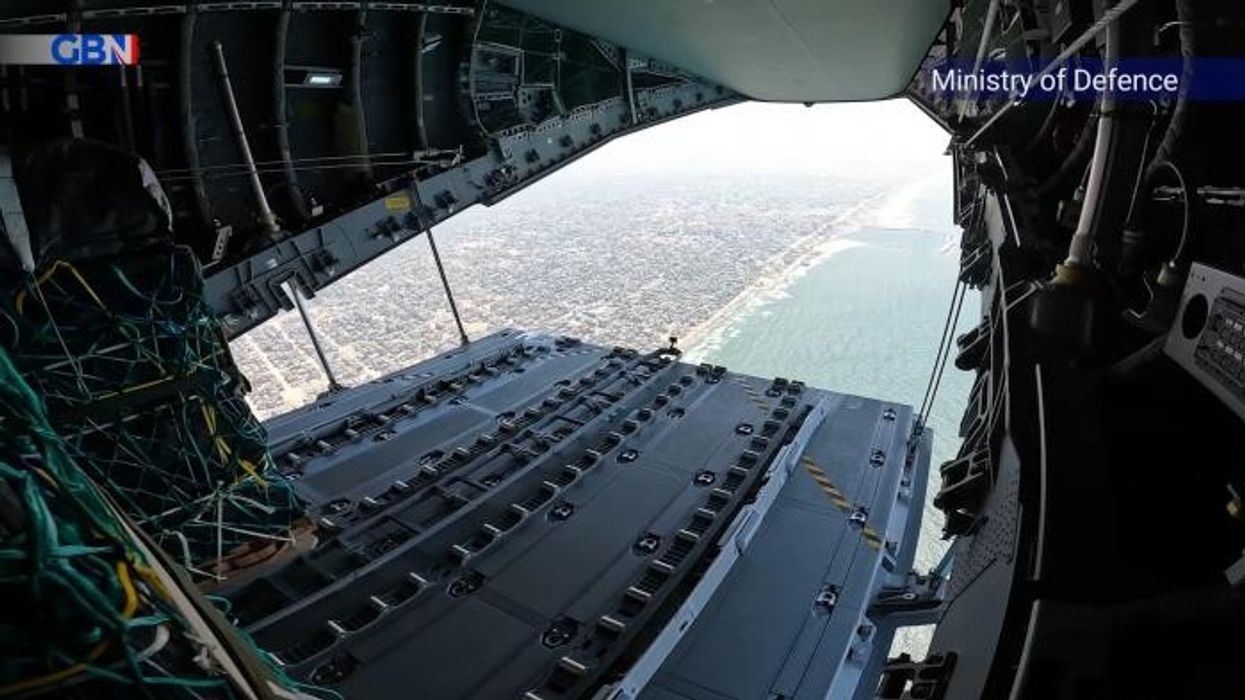 UK takes part in largest international aid airdrop into Gaza