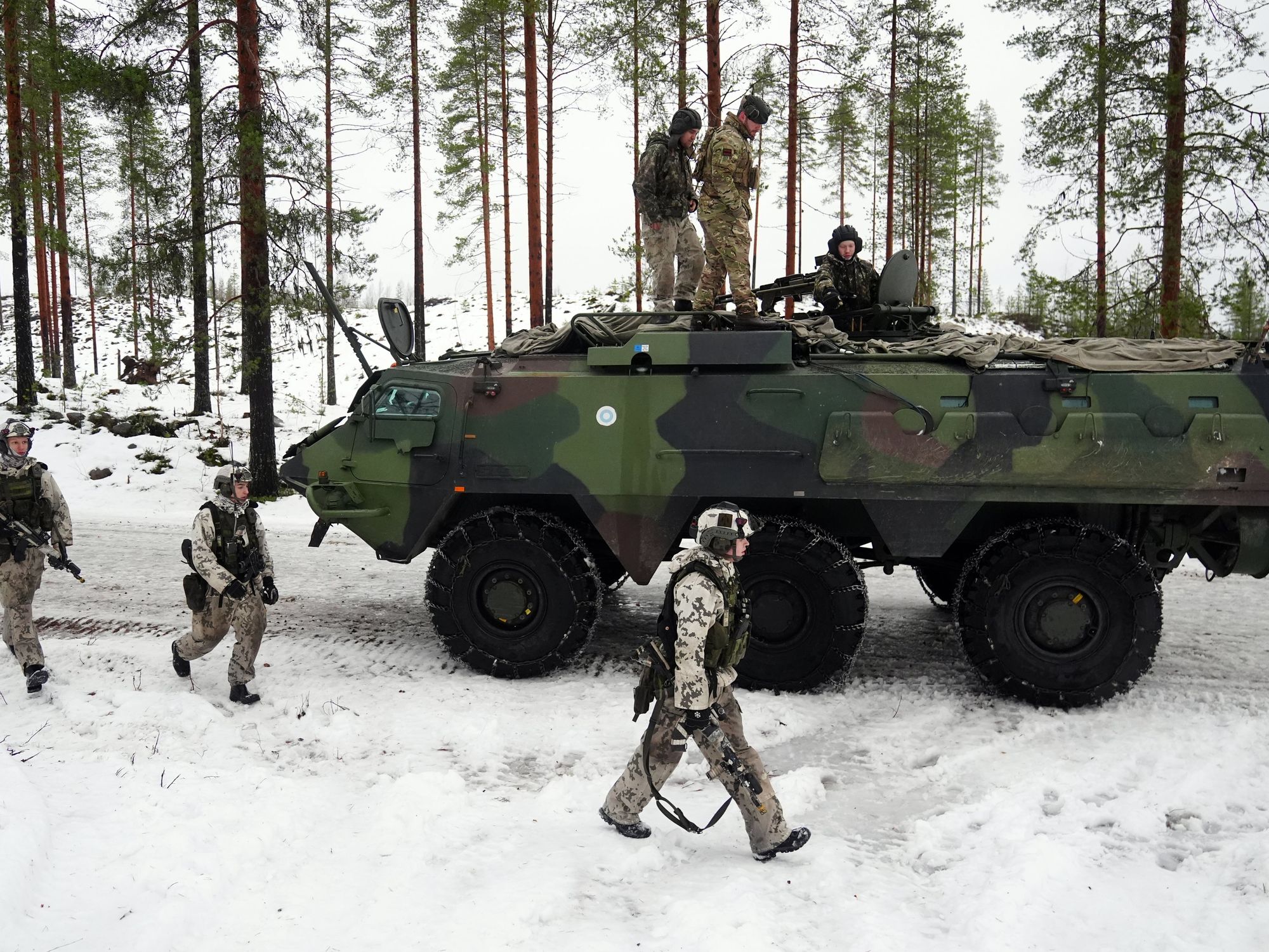 Watch British troops join Nato exercise as Finland gears up in bid to thrash threat from Moscow