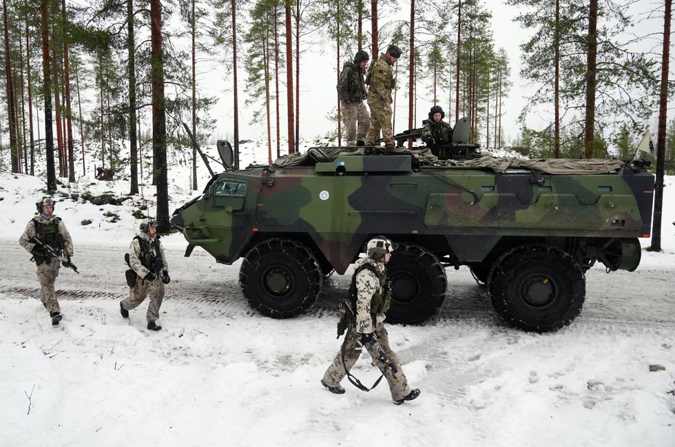 Watch British troops join Nato exercise as Finland gears up in bid to thrash threat from Moscow
