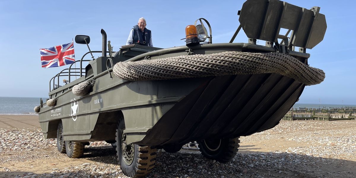 NextImg:D-Day landing craft spotted on British beach before returning to Normandy for 80th anniversary