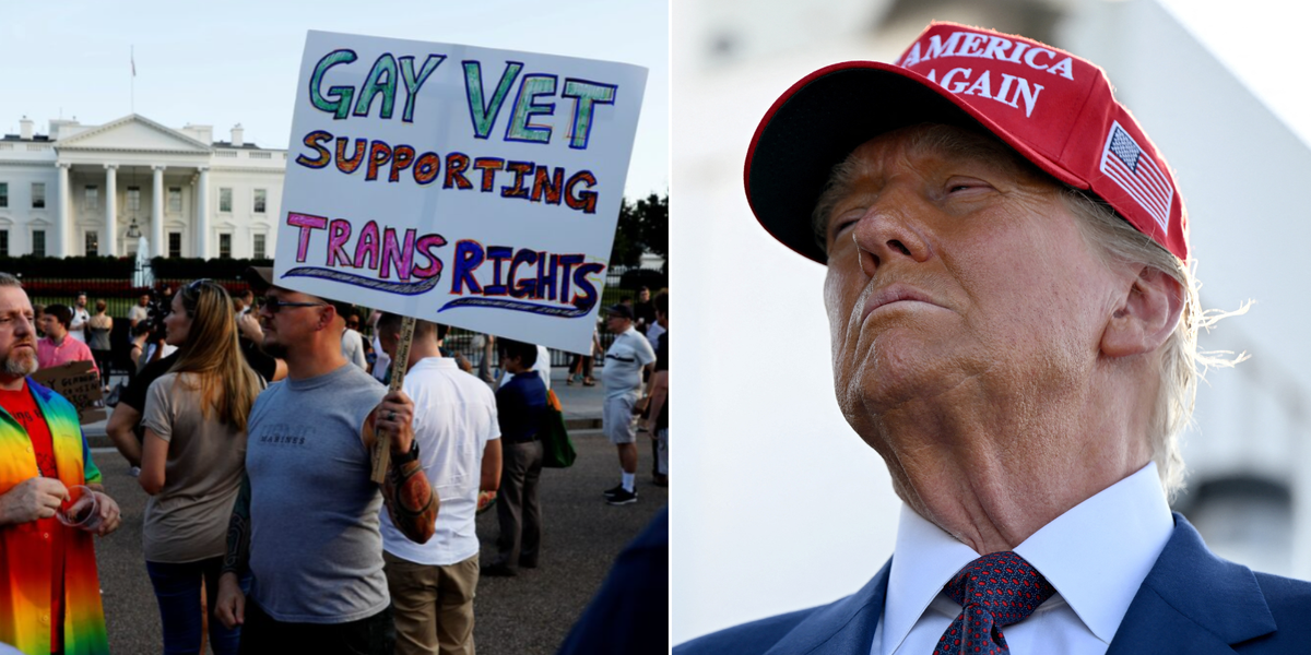 NextImg:Trump signs executive order to BAN transgender people joining military and reinstate troops who rejected Covid vaccines