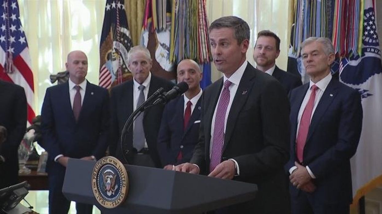 WATCH: Donald Trump left startled as man COLLAPSES in Oval Office