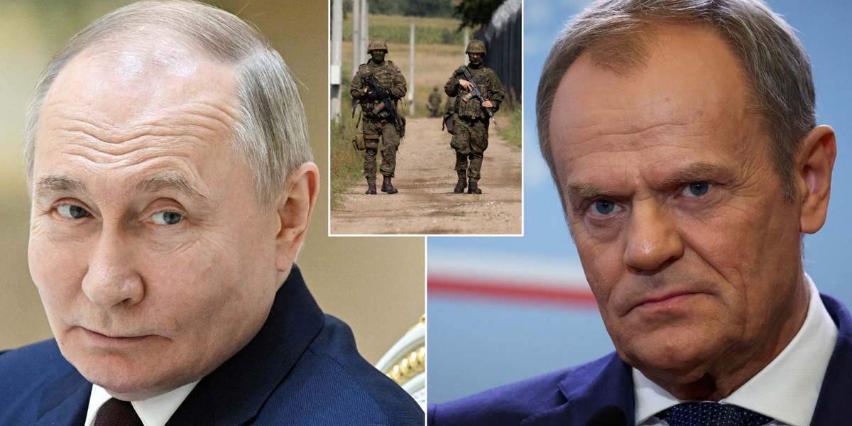 NextImg:Poland unveils new Iron Curtain to protect Europe from Putin as anti-tank ditches, bunkers and minefields line 434mile-long border