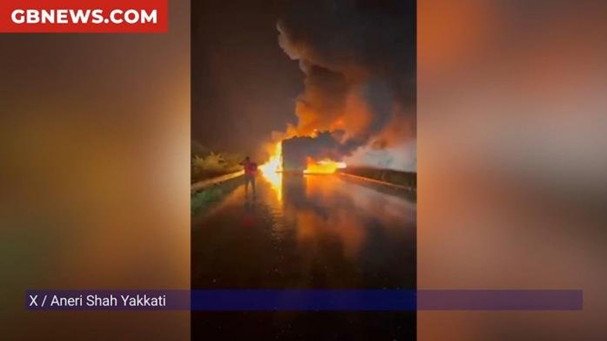 Dozens burn alive after bus bursts into flames in deadly Indian motorway crash