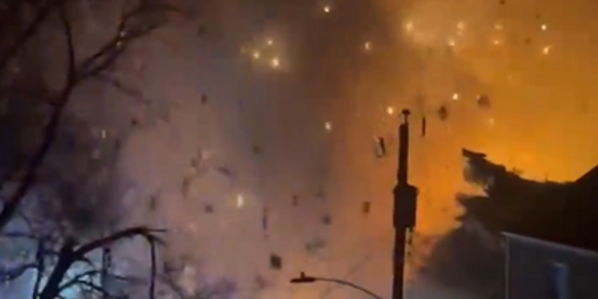 NextImg:Dramatic footage shows moment house explodes in Virginia
