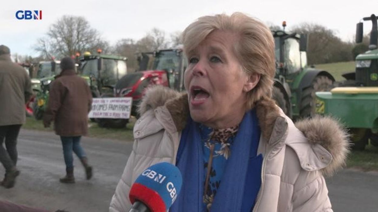 Dozens of tractors descend on town centre amid rally against Labour's farming tax raid