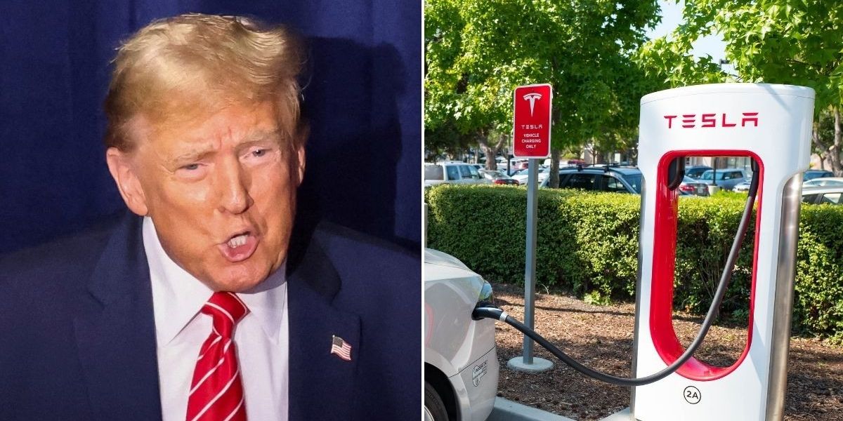 NextImg:Donald Trump slams electric cars that 'don't go far' and 'cost too much' amid Biden's 'very stupid' EV plans