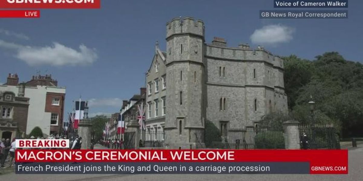 NextImg:WATCH: Emmanuel Macron travels to Windsor Castle alongside King Charles in royal procession