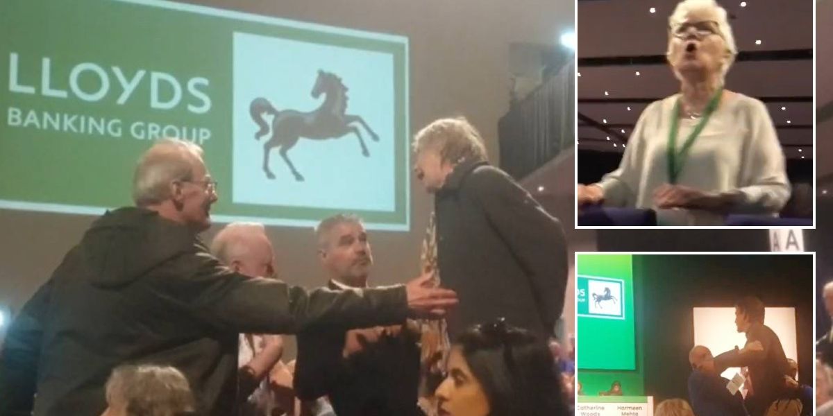 NextImg:Inside the Lloyds AGM where far-left activists tried to shut down British business