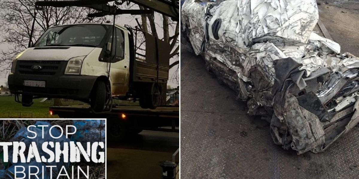NextImg:Council sends warning to 'selfish' fly-tippers as they CRUSH lorry of illegal dumper - 'Completely unacceptable!'