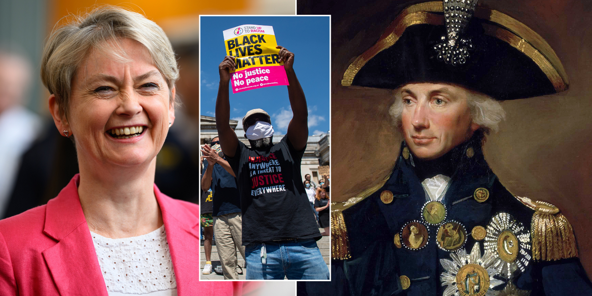 NextImg:Lord Nelson portraits replaced by images of YVETTE COOPER in Parliament in latest BLM-inspired diversity drive