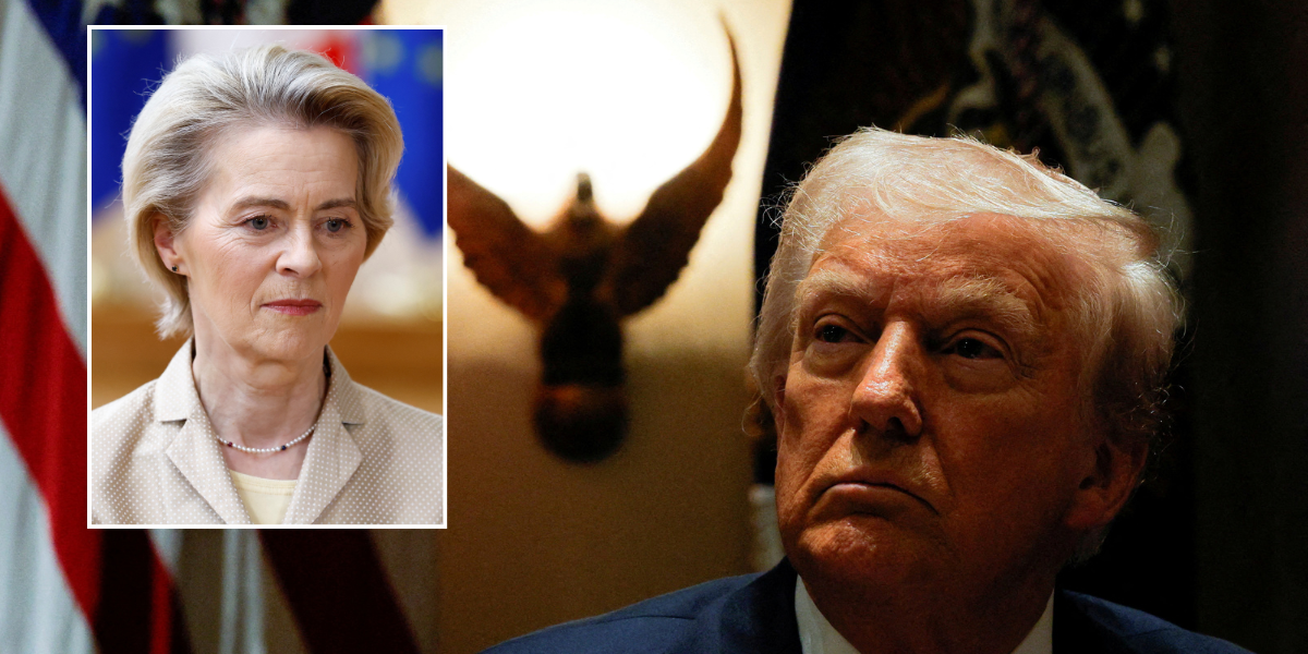 NextImg:Trump announces 25% tariffs on the EU as he claims the bloc was 'formed in order to screw the US'