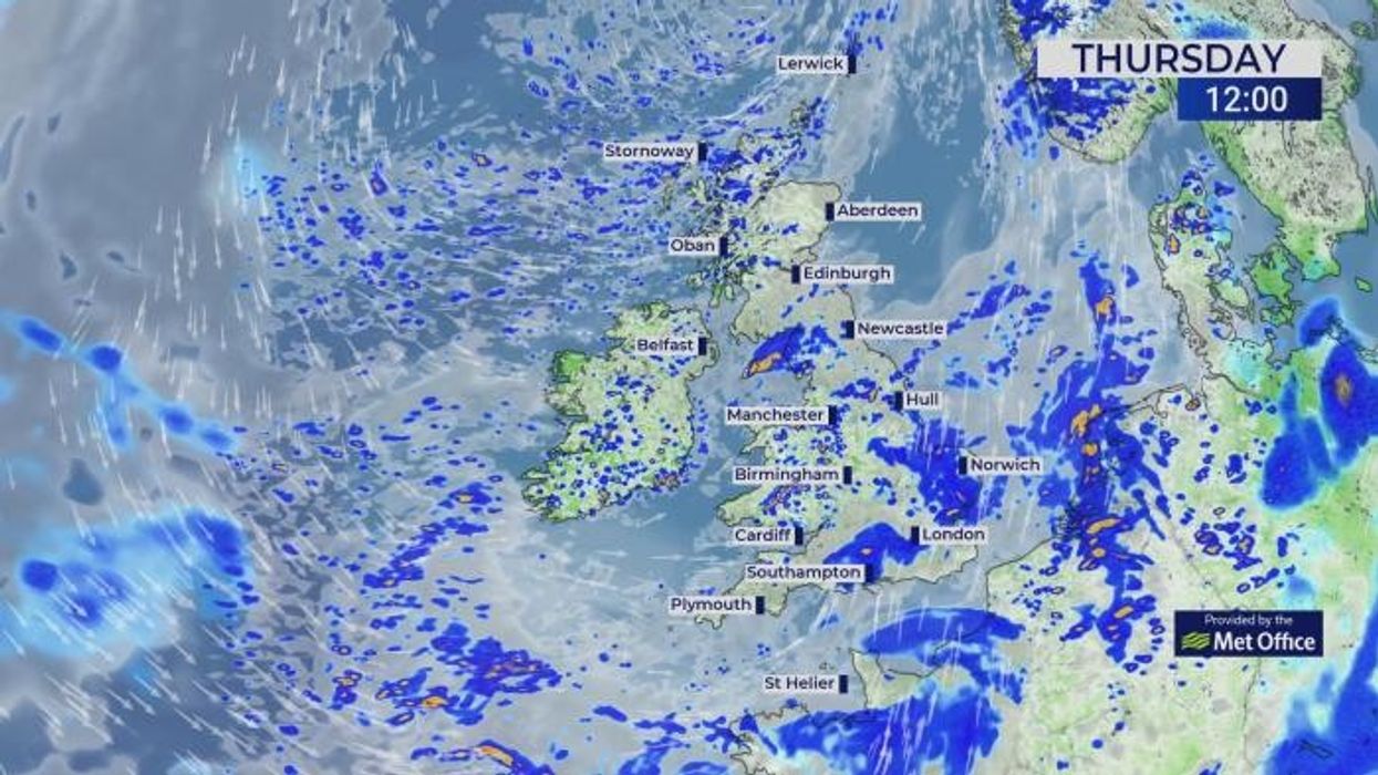 UK weather: Scandinavian storm to strike as heavy rain blights Britain before sunshine splits nation