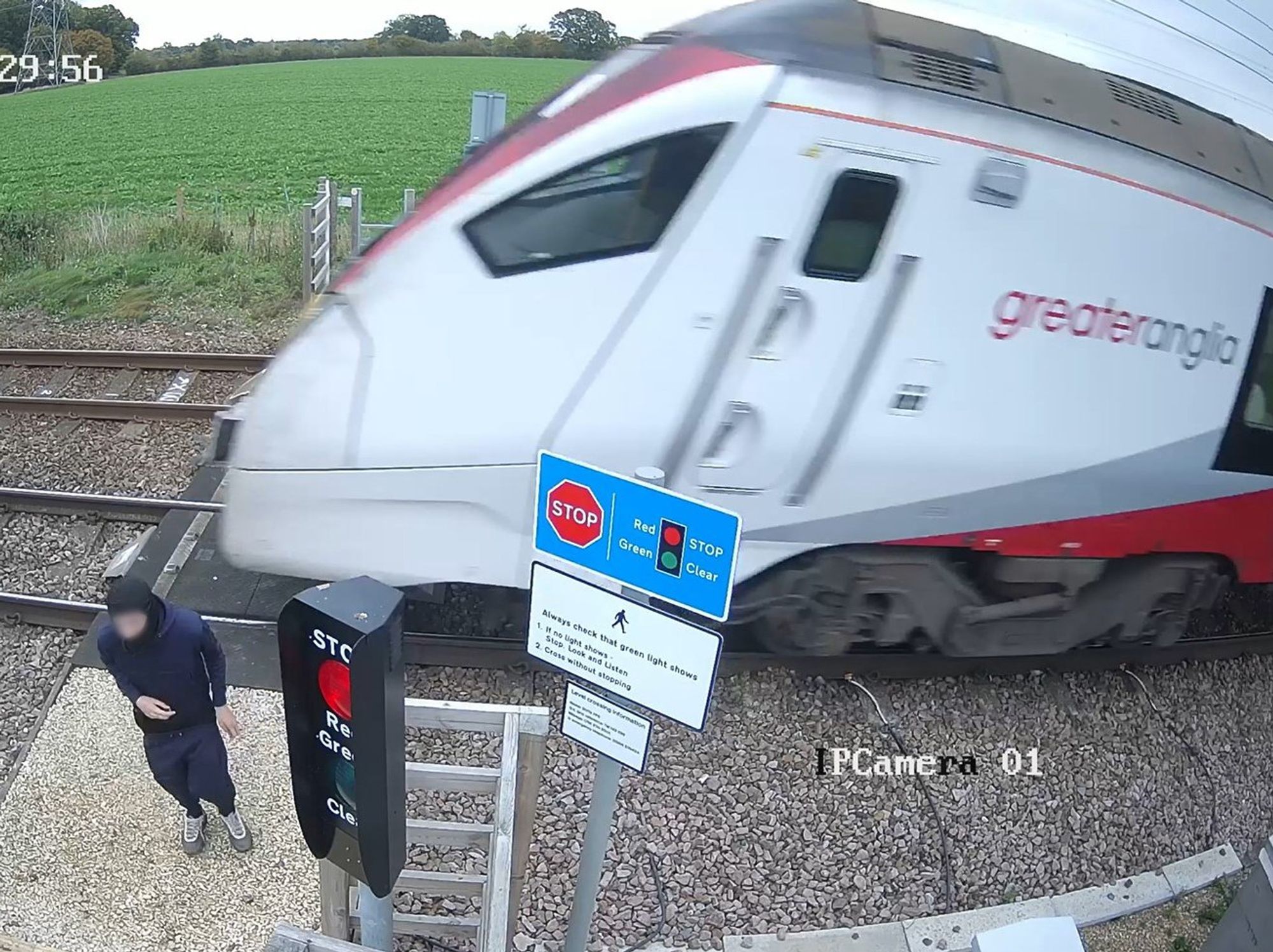 WATCH: Gobsmacking CCTV footage exposes youth's 'reckless' behaviour next to train tracks
