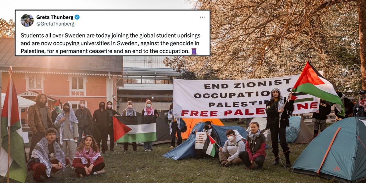 NextImg:Greta Thunberg joins ANOTHER Palestine protest as she blasts 'Israeli genocide'
